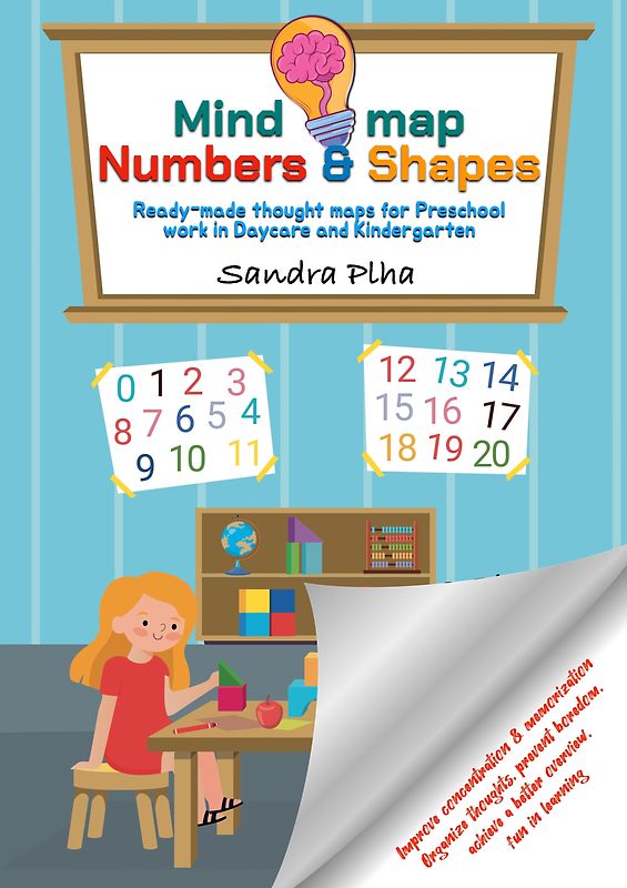 KitaFix-Mindmap Numbers & Shapes (Ready-made thought maps for Preschool work in Daycare and Kindergarten)