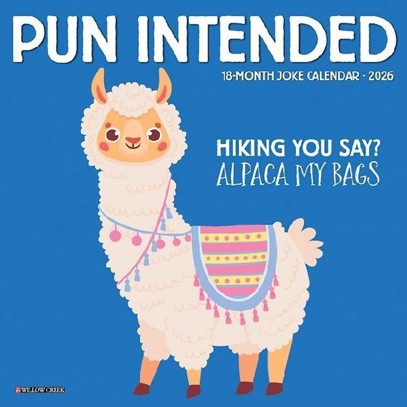Pun Intended 2026 7 X 7 Mini Wall Calendar