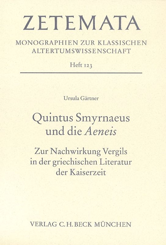 Quintus Smyrnaeus und die Aeneis