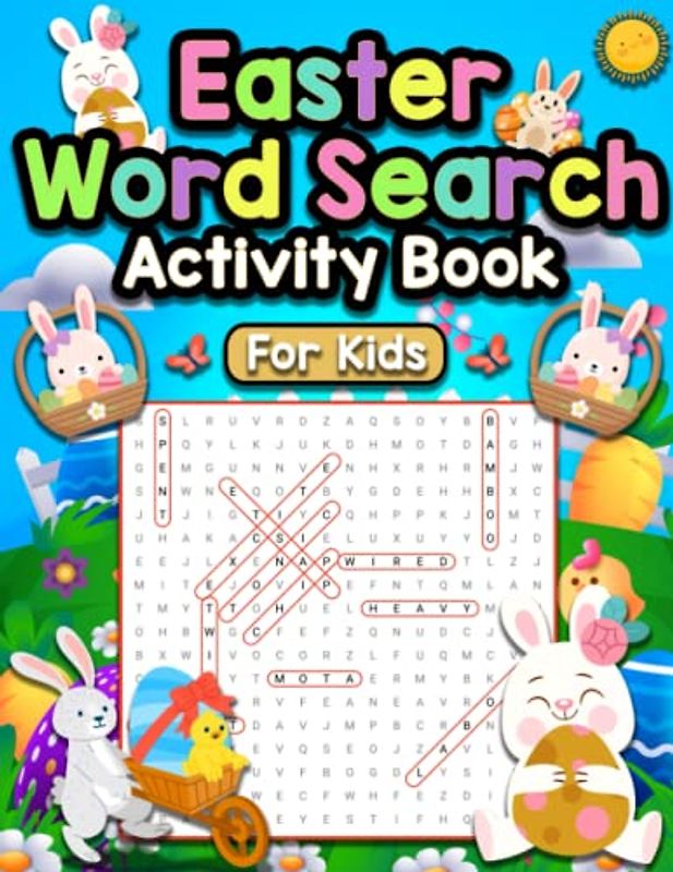 Easter Word Search Activity Book For Kids: A Fun Easter Word Searches Game For Learning And Elementary School Age Kids | Holiday & Seasonal Word ... Boys and Girls Ages 4-8 6-12 | Easter Gifts