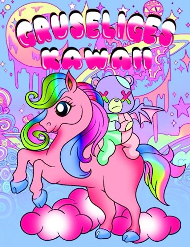 Gruseliges Kawaii Pastell Goth Malbuch: Niedliche und gruselige Kawaii-Malvorlagen mit entzückenden und Horrorfiguren für Erwachsene und Jugendliche,