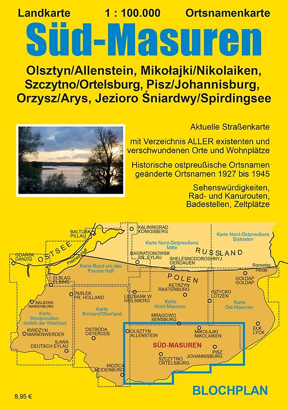 Landkarte Süd-Masuren