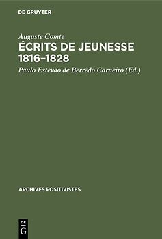 Écrits de jeunesse 1816–1828