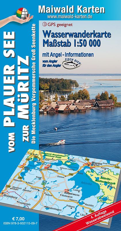 Wasserkarte Plauer See = Wasserwanderkarte vom Plauer See zur Müritz