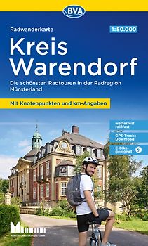 BVA Radwanderkarte Kreis Warendorf mit Knotenpunkten 1:50.000