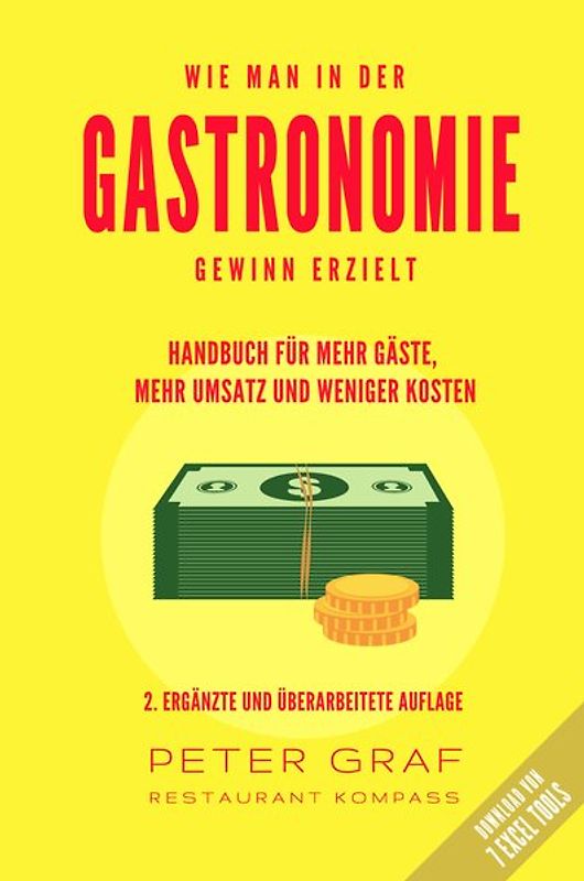Wie man in der Gastronomie Gewinn erzielt – Handbuch für mehr Gäste, mehr Umsatz und weniger Kosten – Download von 7 Excel Tools