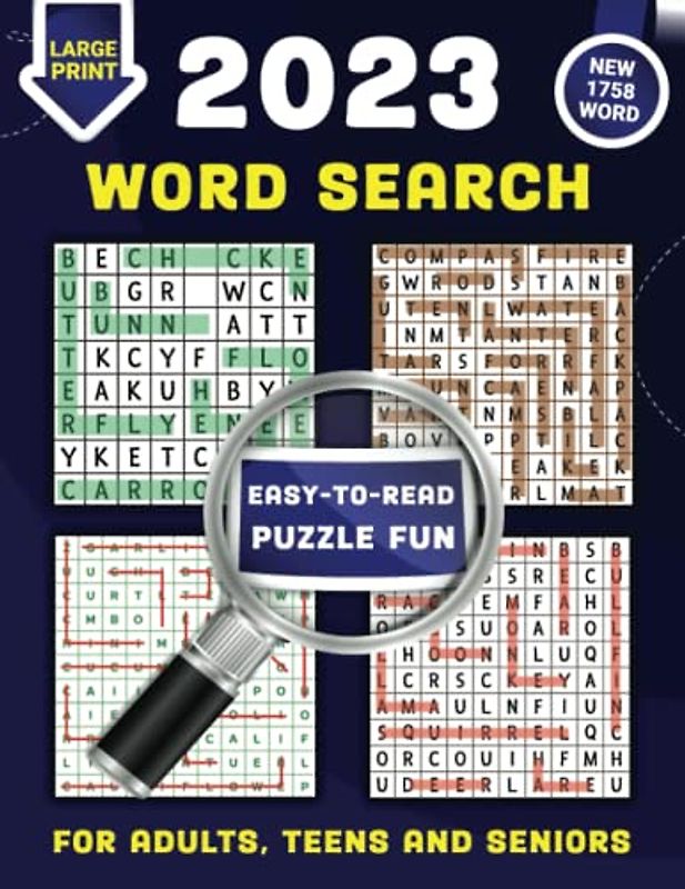 Large Print Word Search Puzzle For Adults: Over 100 Word Search Brain Games For Adults Seniors and Teens. Puzzles To Exercise Your Brain, Keep You ... and Entertained (wordsearch book for adults)