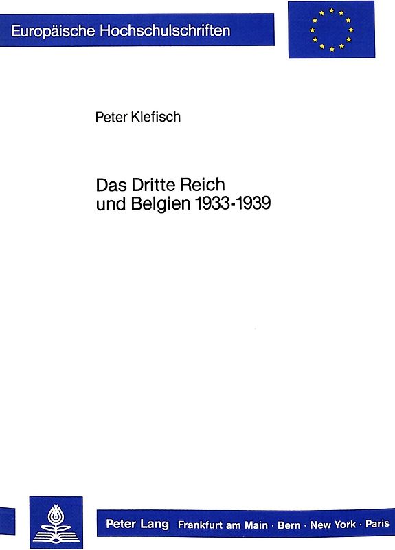 Das Dritte Reich und Belgien 1933-1939