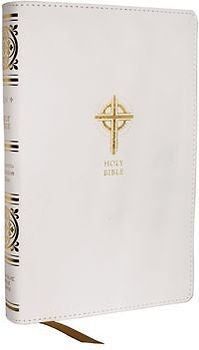 Nrsvce Sacraments of Initiation Catholic Bible, White Leathersoft, Comfort Print