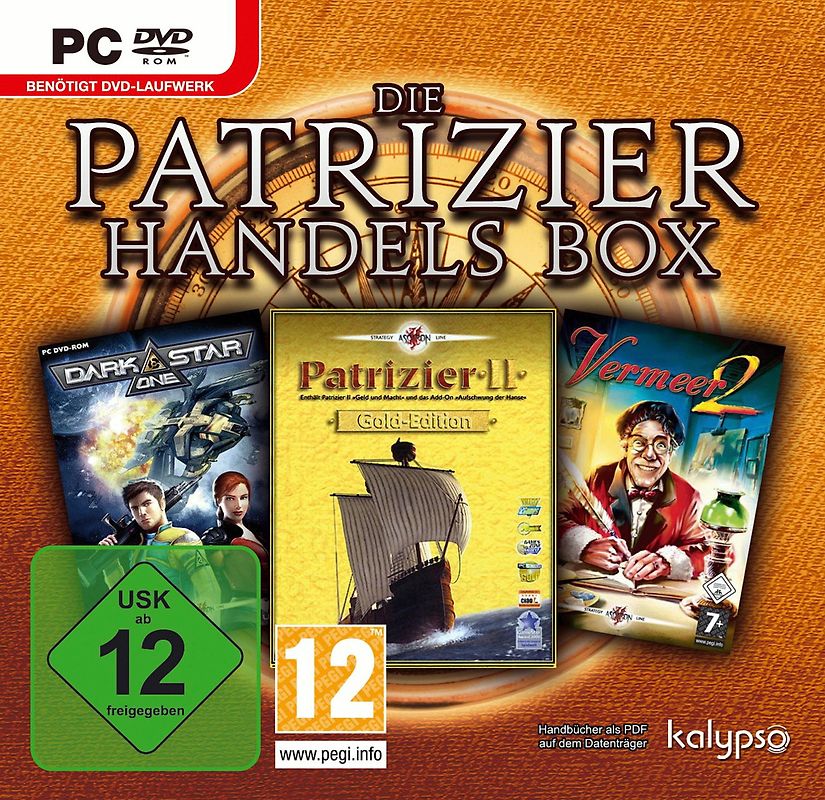 Die Patrizier & Händler Box (Patrizier 2 Gold / Vermeer 2 / Dark Star One) PC Spiele