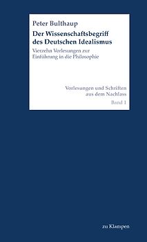 Der Wissenschaftsbegriff des Deutschen Idealismus