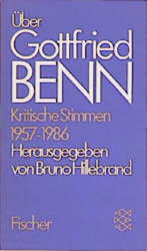 Über Gottfried Benn