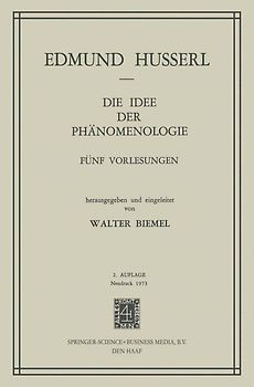Die Idee der Phänomenologie
