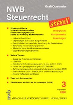 NWB Steuerrecht aktuell. Hintergründe - Praxishinweise - Gestaltungen. Ausgabe 3/2000