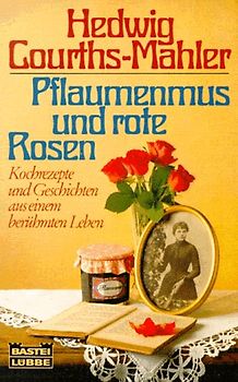 Pflaumenmus und rote Rosen