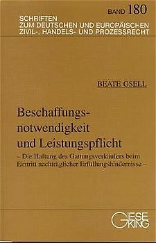 Beschaffungsnotwendigkeit und Leistungspflicht