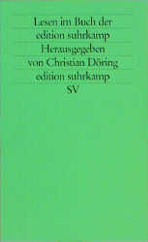 Lesen im Buch der edition suhrkamp