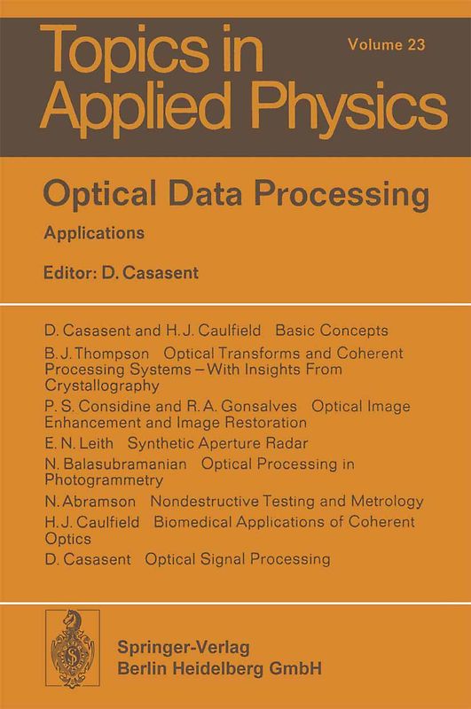 Optical Data Processing