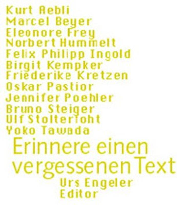 Erinnere einen vergessenen Text