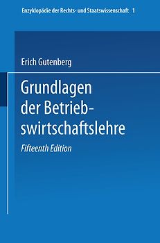 Grundlagen der Betriebswirtschaftslehre