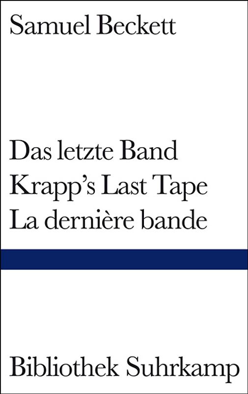 Das letzte Band. Krapp's Last Tape. La dernière bande