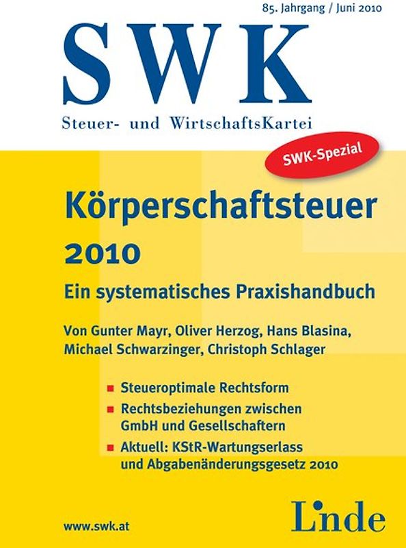 SWK-Spezial Körperschaftsteuer 2010