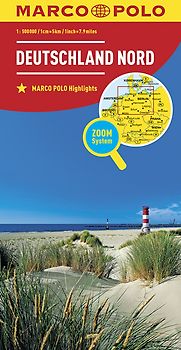 MARCO POLO Länderkarte Deutschland Nord 1:500.000
