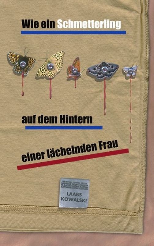 Wie ein Schmetterling auf dem Hintern einer lächelnden Frau