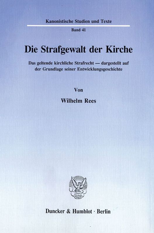 Die Strafgewalt der Kirche.