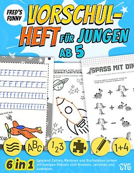 Fred´s Funny Vorschulheft für Jungen (ab 5 Jahre)