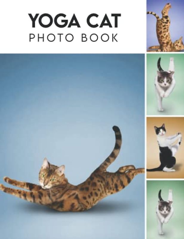 Yoga Cat Photobook: Photo Book Of Yoga Cat With 30+ Pictures, 2023 Photo Albums, Picture Book Birthday Christmas Gifts For Men Women Dad Mom