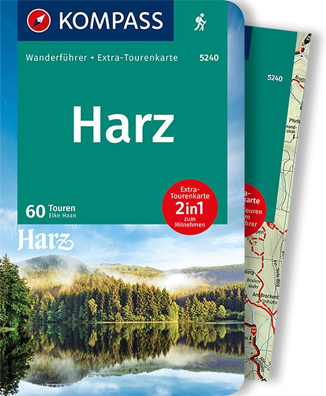 KOMPASS Wanderführer Harz, 60 Touren
