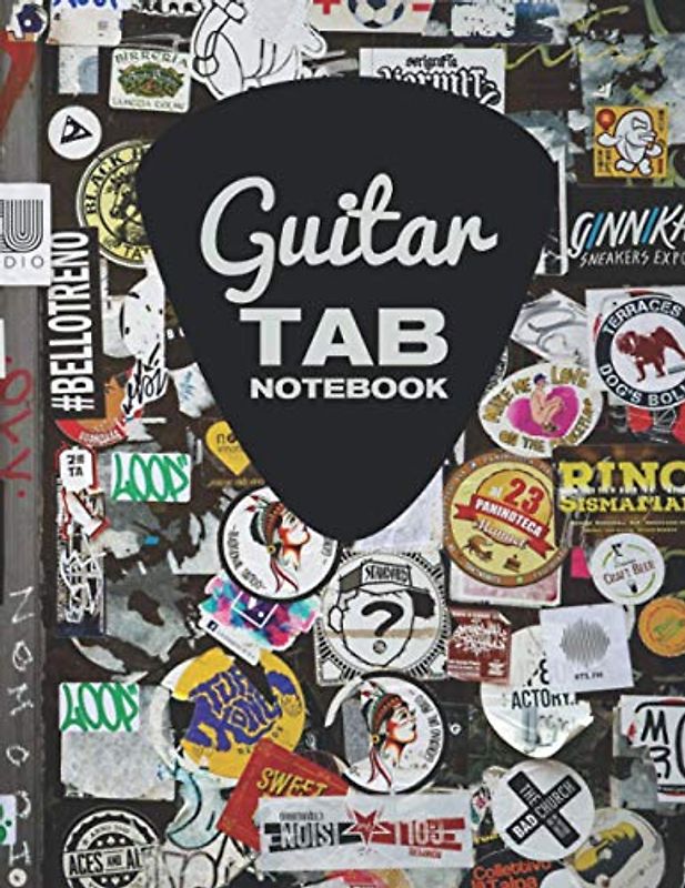 Guitar Tab Notebook: for 6 string guitar 120 pages 8.5x11 blank guitar tab paper for guitarists, teachers, students and punk rock fans