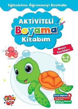 Aktiviteli Boyama Kitabim - Deniz Canlilari