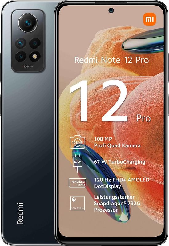 Xiaomi Redmi Note 12 Pro Dual SIM 256 Go gris graphite