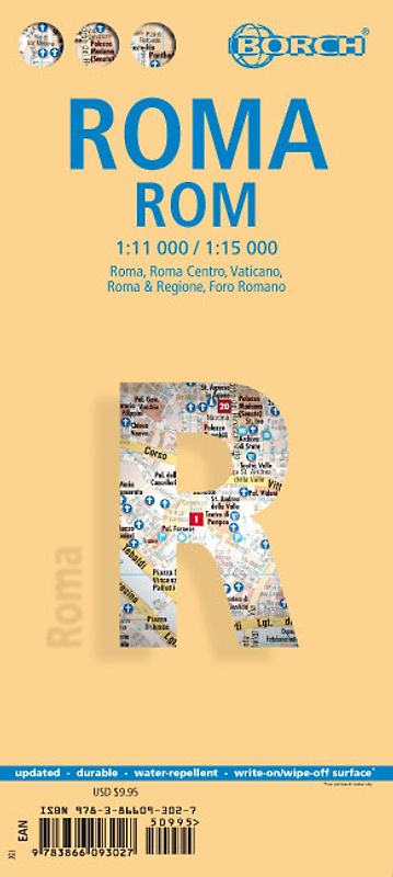 Rome, Rom, Borch Map