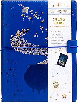 Harry Potter: Spells and Potions Traveler's Notebook Set: (Refillable Notebook)