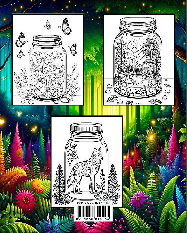 Libro da Colorare La Vita in un Barattolo