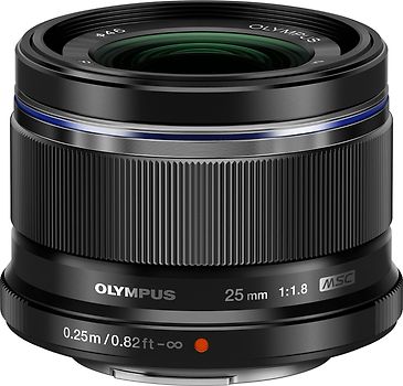 Olympus 25 mm F1.8 46 mm Filtergewinde (Micro Four Thirds Anschluss) schwarz