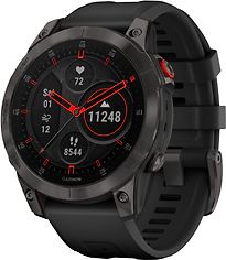 Image of Garmin epix (Gen 2) 47 mm zwart/grijs Titan DLC met grijze QuickFit polsband [Wi-Fi, Sapphire editie] (Refurbished)