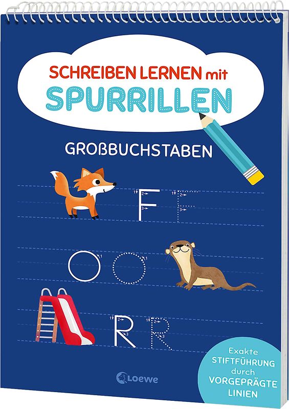 Schreiben lernen mit Spurrillen - Großbuchstaben