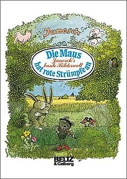 Die Maus hat rote Strümpfe an