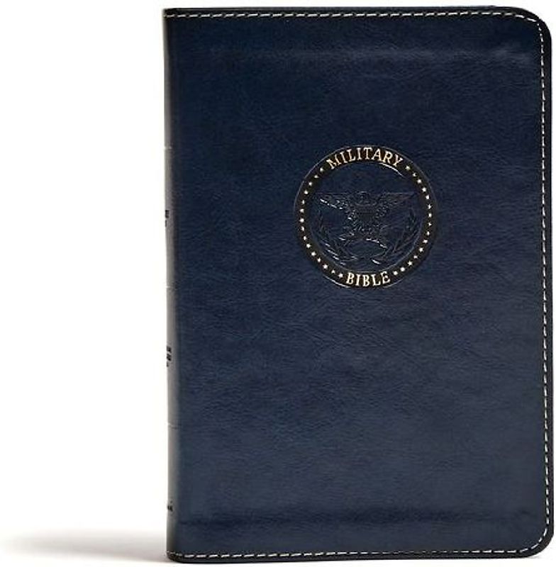 CSB Military Bible, Navy Blue Leathertouch
