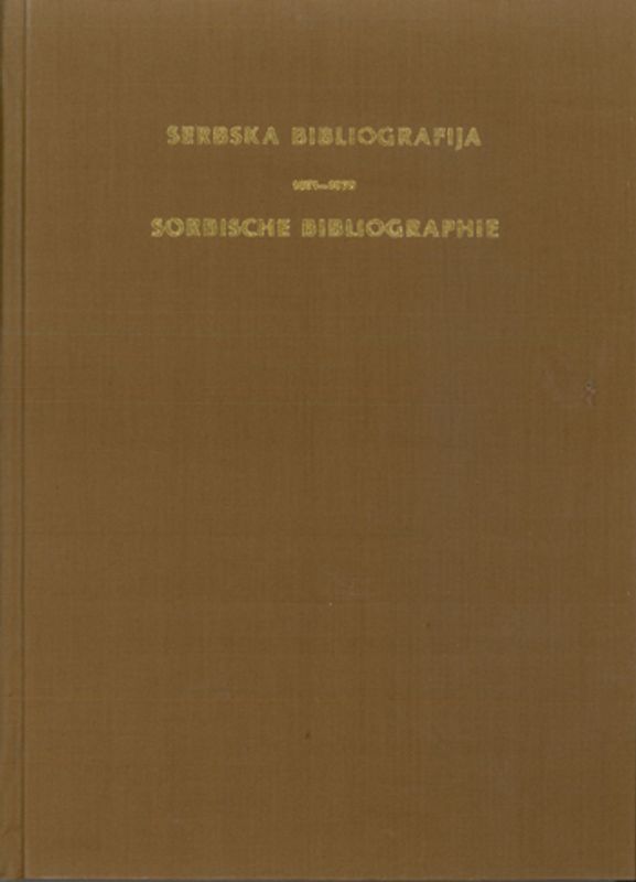 Sorbische Bibliographie 1986-1990