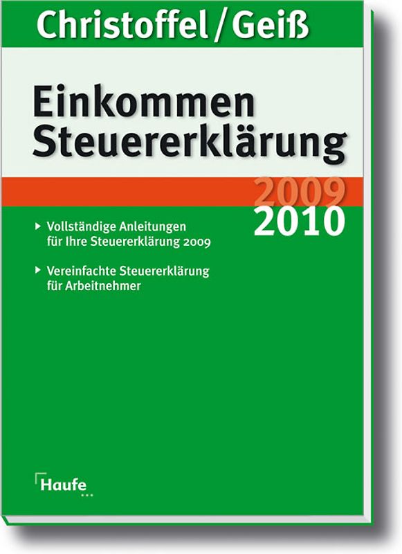 Einkommensteuererklärung 2009/2010