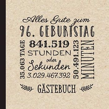 Alles Gute zum 96. Geburtstag: Vintage Gästebuch zum 96.Geburtstag für Mann oder Frau - 96 Jahre Geburtstagsgeschenk & Deko - Buch für Glückwünsche und Fotos der Gäste