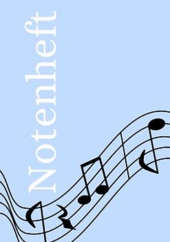 Notenheft: DIN A4 Notenlinienheft | 200 Seiten mit 12 Notenzeilen / Systeme pro Blatt | Papier 90g/m² | Musikheft mit Notenlinien