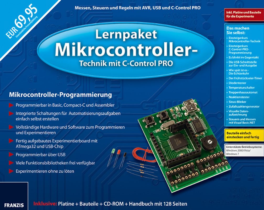 Lernpaket Mikrocontroller-Technik mit C-Control Pro