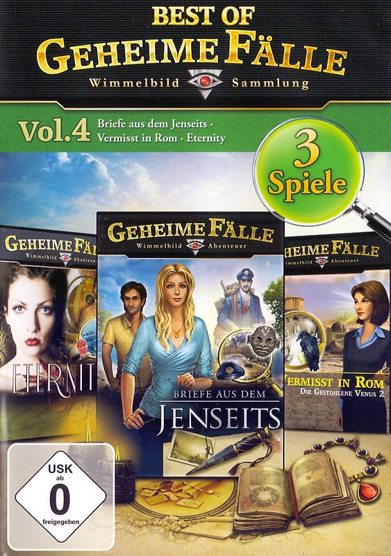 Best of Geheime Fälle: Vol. 4 - Briefe aus dem Jenseits / Vermisst in Rom / Eternity PC Spiele