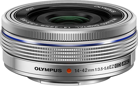 Olympus 14-42 mm F3.5-5.6 ED EZ 37 mm Obiettivo (compatible con Micro Four Thirds) argento